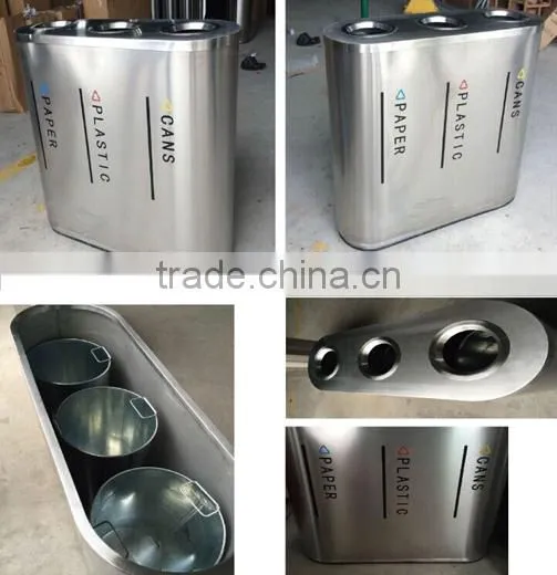 Arlau Outdoor Classified Stainless Steel Trash Bin photo-2