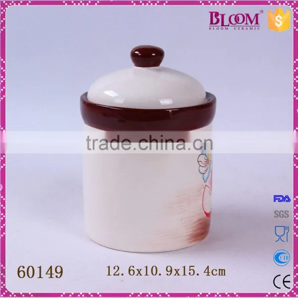 Ceramic Kitchen Coffee Canister With Wood Spoon photo-4