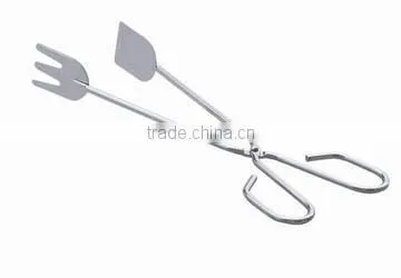 Food Tong Iron With Powder Coating Plastic Coating Handle photo-4