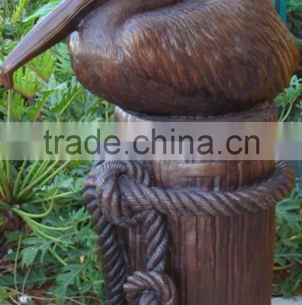 Bronze Pelican on Dock Statue photo-2