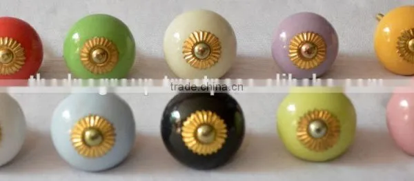 New Latest Design Mix Color Hand Painted Cabinet Knobs photo-3