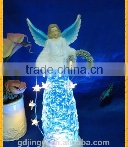 Newest Style Acrylic Led Light White Christmas Wreaths Angel With String Light photo-2