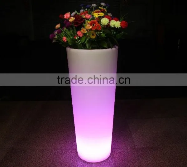 PE Plastic LED Rechargeable Large Flower Pot, RGB 16 Color Changing Ice Bucket For Bar Party photo-4