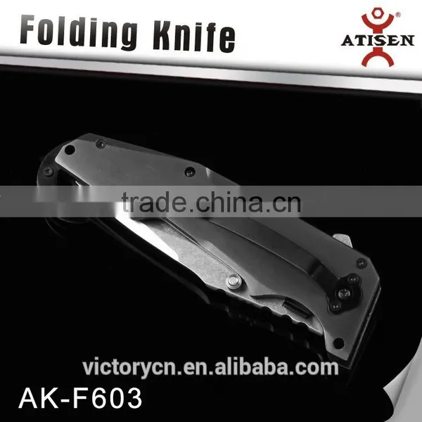 7cr17 Blade Titanimum Handle Combination Folding Knife photo-2