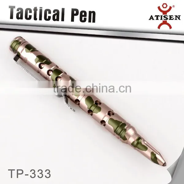 Camo Color Tactical Pen, Black Ink, Anodized, Aluminum, Made in China photo-3