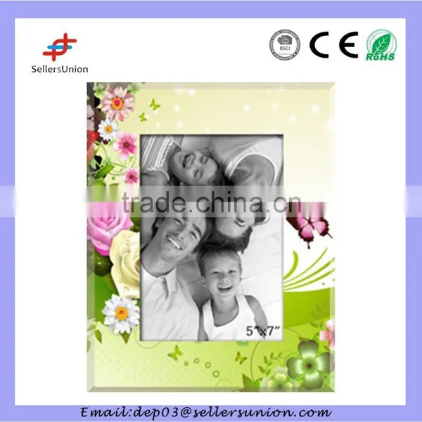 Handmade Glass Souvenir Photo Picture Frames 6"x8"