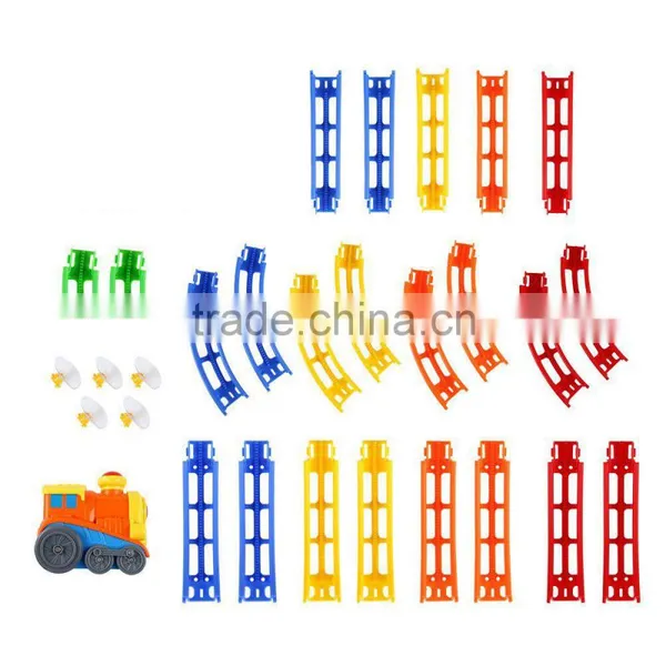 High Quality and Colorful Magic Track Car Toy, With Lights and Sound, Roller Coaster Rails, Sucker Included, 23 Pieces photo-5