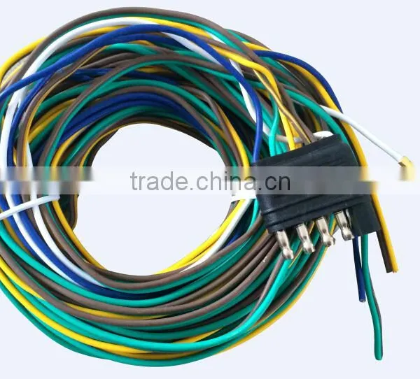 S10066 5-Way Flat Trailer Connector Wishbone Wire Harness photo-2