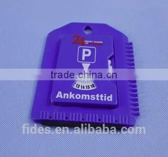 windscreen scraper 12*10cm plastic parking disc