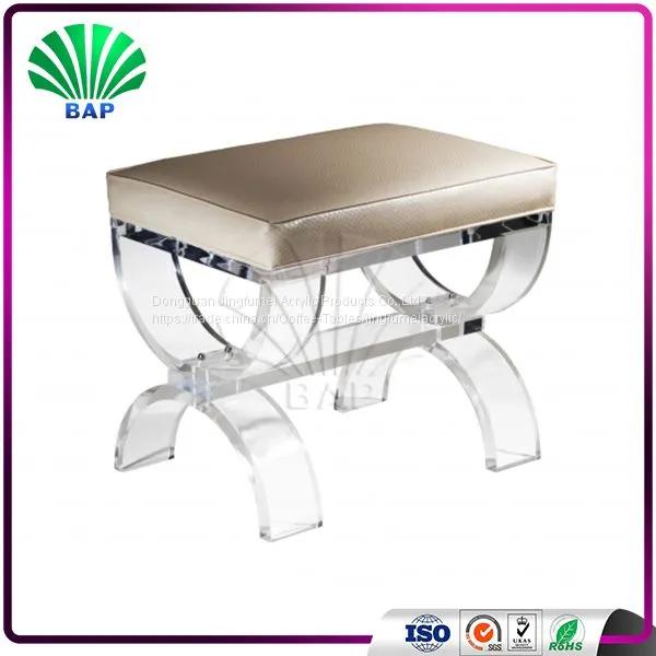 Modern Ghost Bar Side Stool Acrylic Counter Stool Plexiglass Seat Height Stool photo-3