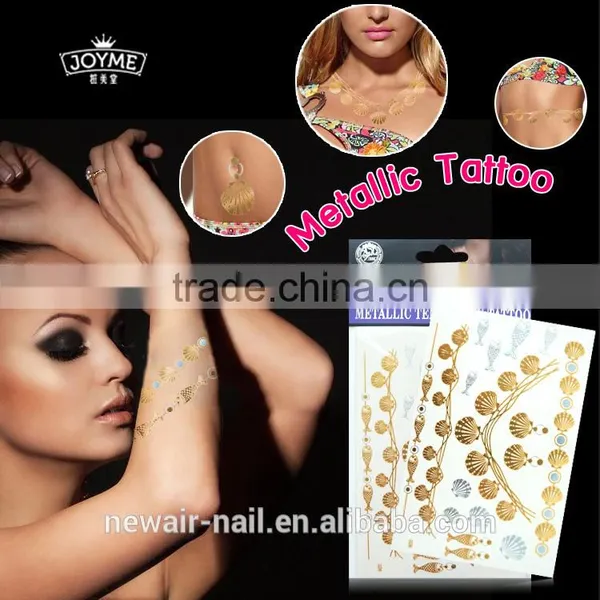 High Quality Gold Metallic Temporary Tattoo photo-6