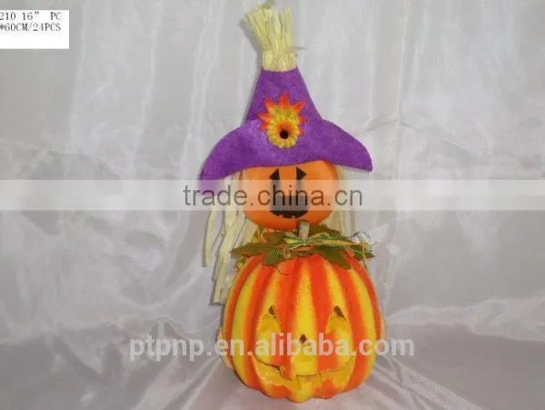 Paper Scarecrow With Pumpkin Face for Halloween Decoration photo-3