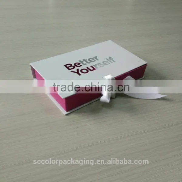 High Quality Luxury Beautiful Custom Logo Ribbon Magnet Folding Boxes photo-2