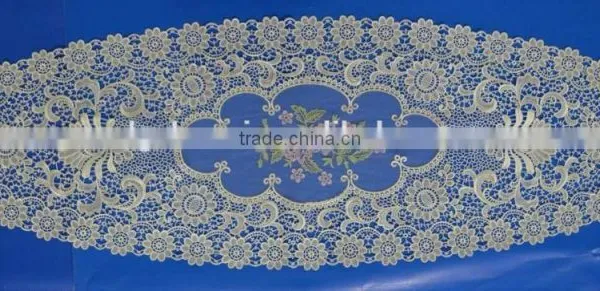 Wholesale African Machine Embroidery Water Soluble Lace Fabric Table Cloth