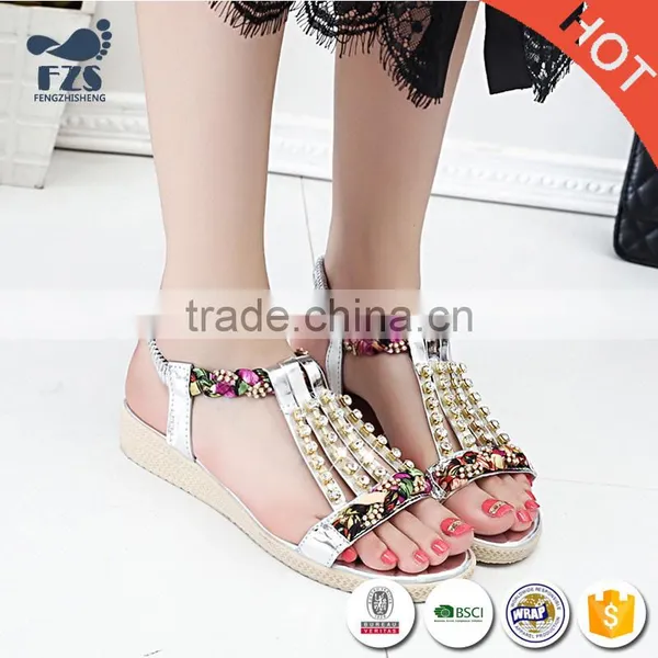 2017 New Summer Hot Sale Breathable Rhinestone Sandals for Women's Shoes HFRX1410 photo-4