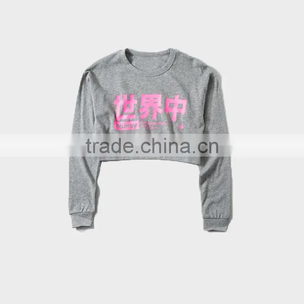 Fashion Hoddies Long Sleeve Crew Neck Ladies Cotton Sweater photo-4