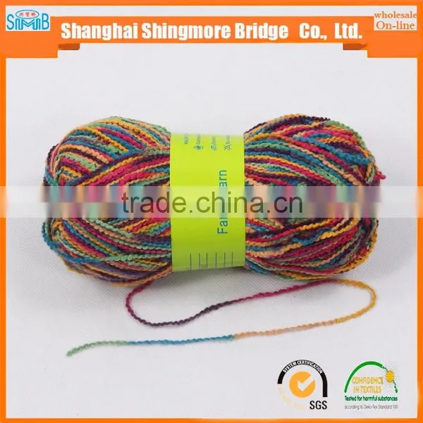 New Fashion Yarn From China Hand Knitting Yarn Manufacturer Hot Sale Polyester Roving Yarn for Crochet photo-3