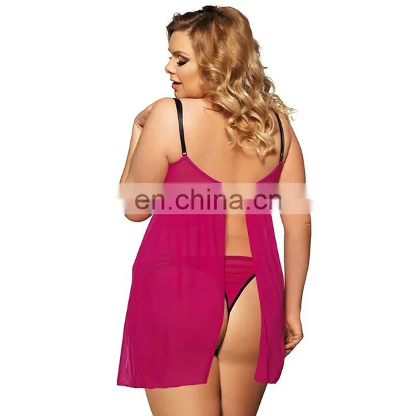 OEM Sexy Transparent Nude Babydoll for Fat Ladies photo-5