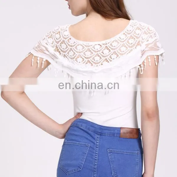 2016 Ladies New Design Fashion Top Jointed Lace Top photo-5