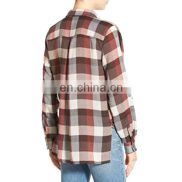 Wholesale Women Blouses & Shirts Spread Collar Casual Style Long Sleeve Shirt photo-3