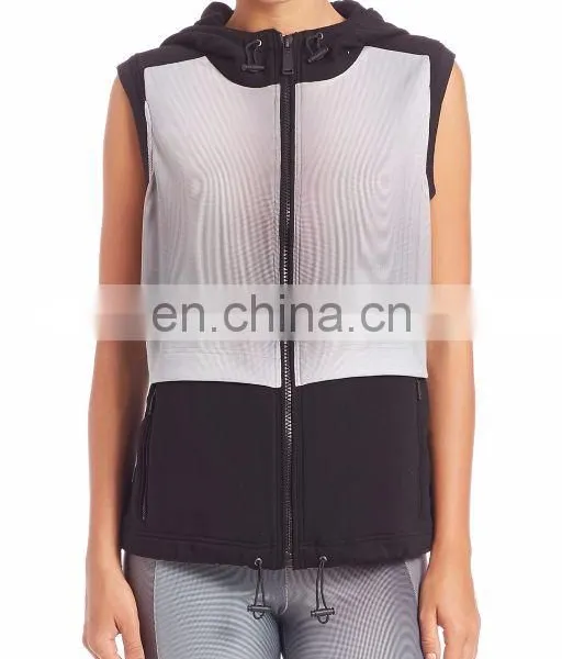 Two Tone Wholesale Spring Tall Hoodies Sleeveless Slim Fit Tracksuits for Men photo-2