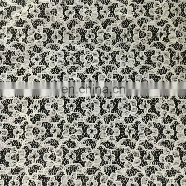 Knitted Nylon Cotton Fabric Lace for Lady Garment Material