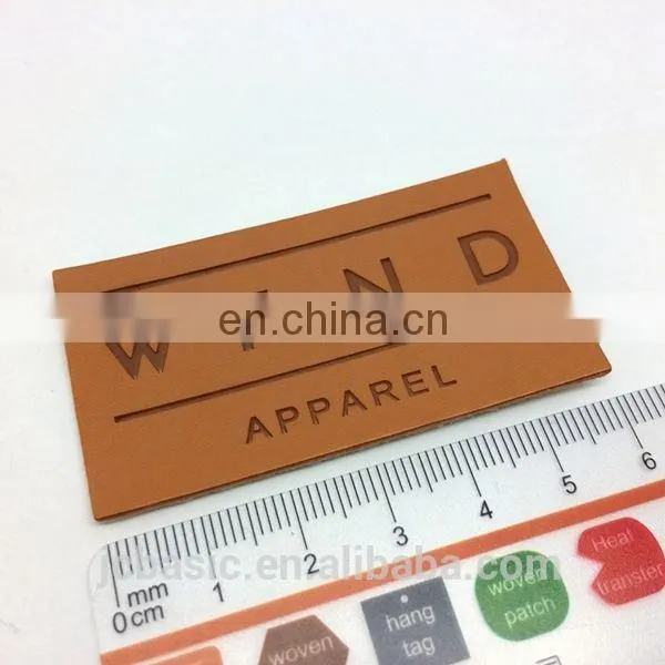 Custom Embossed Real Leather Patch/fake Leather Patch/TPU Leather Label for Shoes photo-5
