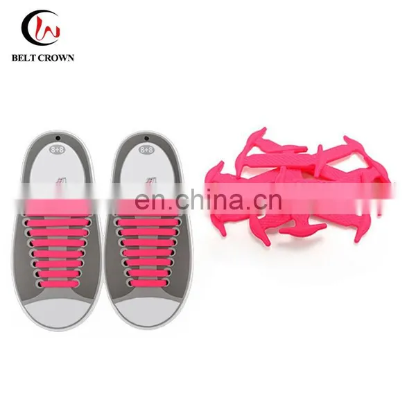 Mixed Color Elastic Silicone No Tie Shoelaces Design for Lock no Tie Shoelaces photo-3