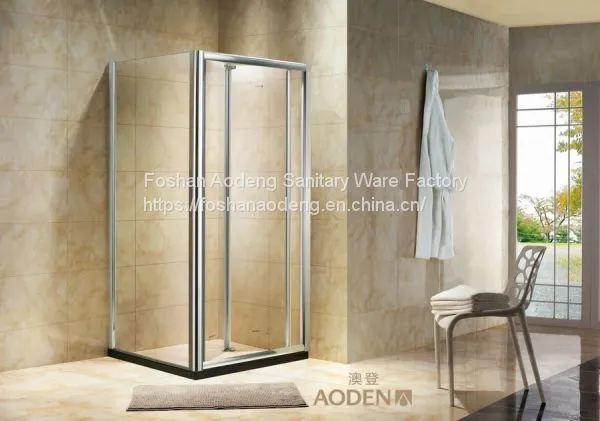 Clear Glass Square Folding Door Shower Room
