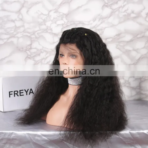 150% Density Wholesale Natural Color 100% Indian Remy Hair Glueless 360 Lace Wig photo-3