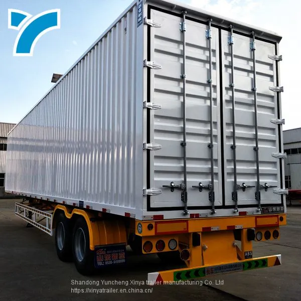 Low Price High Quality Rear Leaf Spring Box Transport Semi Trailer Enclosed Cargo Trailer photo-2