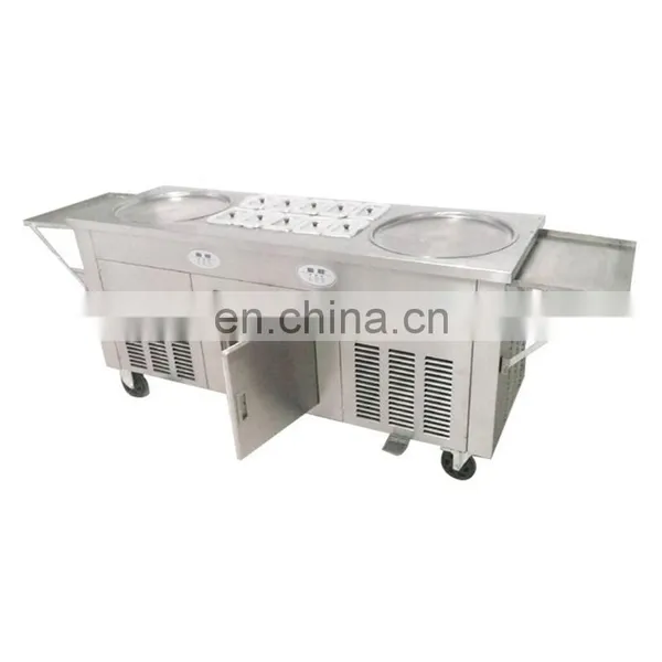 2 Pans 10 Topping Top Quality CE Ice Pan Machine Roller Machine For Ice Cream Makers photo-2