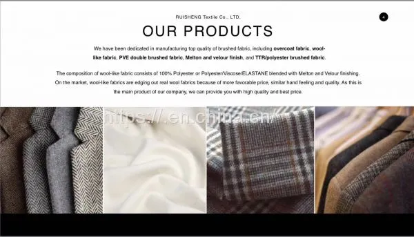 Overcoat Fabric Wool-like Fabric PVE Double Brushed Fabric photo-2