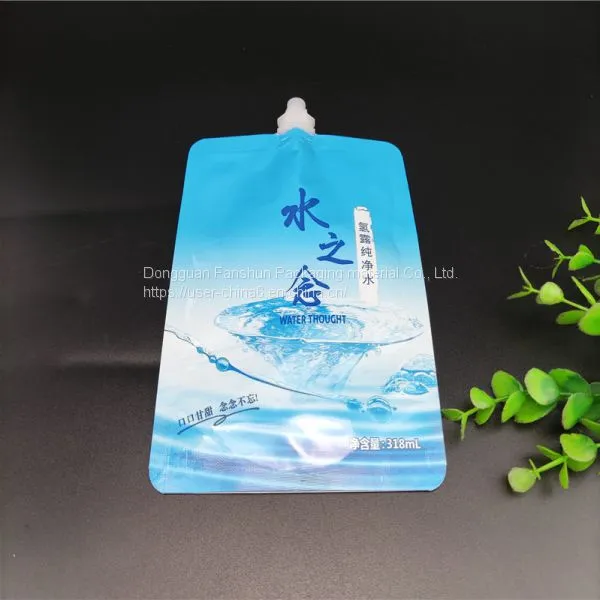 300ml Mineral Water Plastic Filling Bag China Manufacture/Herbal Tea Suction Nozzle Bag/Food Grade Material photo-3