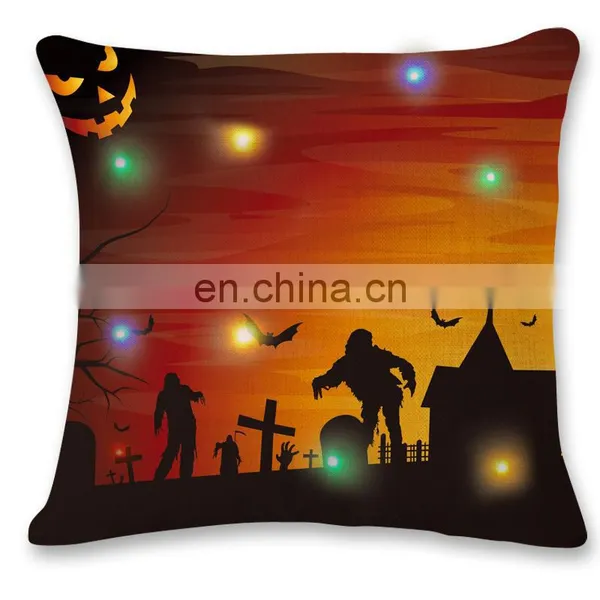 Halloween Led Back Lumbar Support Pillows Home Decor Rest With Led Cushion