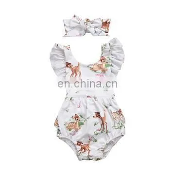 Wholesale 2018 Fashion Baby Clothes Soft Cotton Romper Ruffle Sleeve Baby Romper Suit photo-4