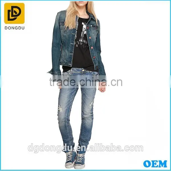 OEM Hot Sale Long Sleeve Men Windproof and Windproof Rain Denim Jacket photo-3