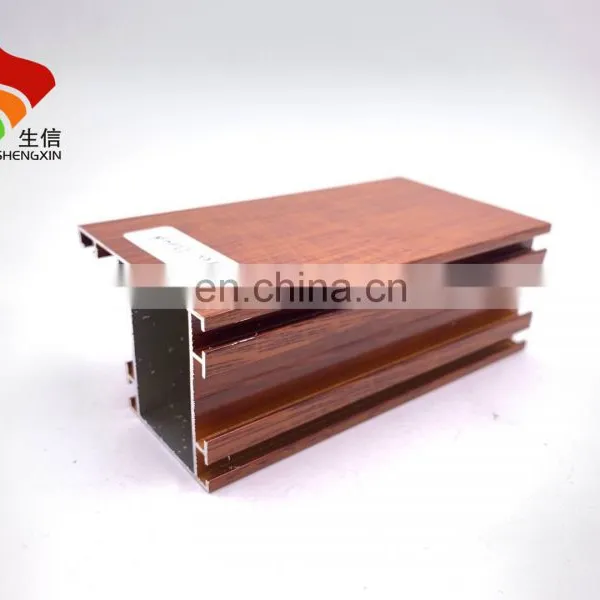 Shengxin Wood Grain Aluminium Doors and Window Profile Section for Algeria photo-5