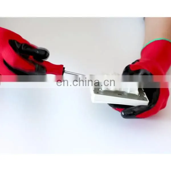 Latex Free Breathable Construction Anti Oil Nitrile Coated Gloves For Maintenance photo-3