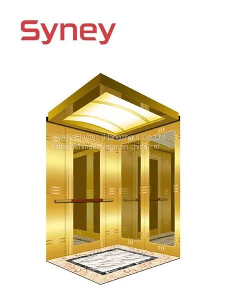 Safe Comfortable Vvvf Golden Mirror Home Lift Passenger Elevators