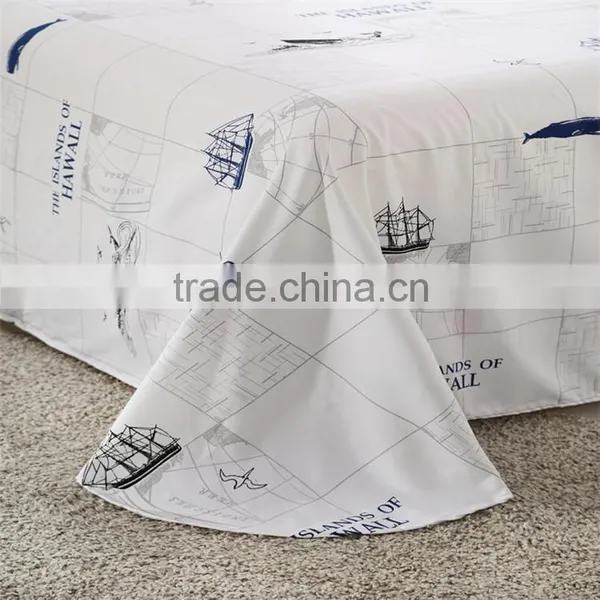 Blue and White Duvet Cover Sets Adult Cartoon Bedding Set Oecan Ship Pattern 3d Comforter Cover Set photo-4