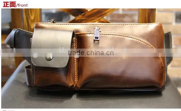 Wholesale Fashion Design PU Leather Men Chest Bag Shoulder Bags for Man photo-5