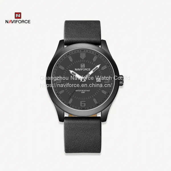 Новый дизайн NAVIFORCE 2022 мужские спортивные кожаные кварцевые часы