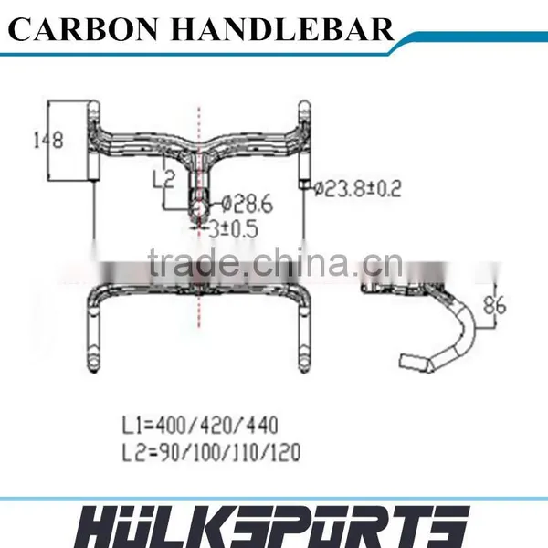 Wholesale Drop Handlebar T700 Carbon Racing Handlebar 3K/UD Carbon Bicycle Handlebar photo-6