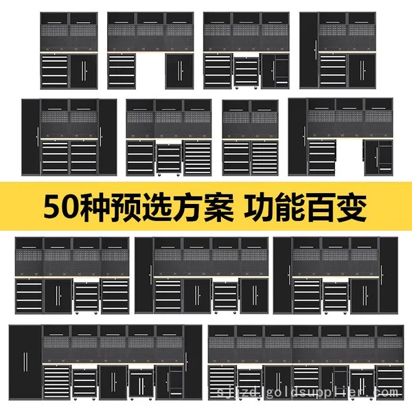 New Design Heavy-Duty Garage Combination Tool Cabinets Workshop Metal Workbench With Drawers Tool Cart With Tools photo-4