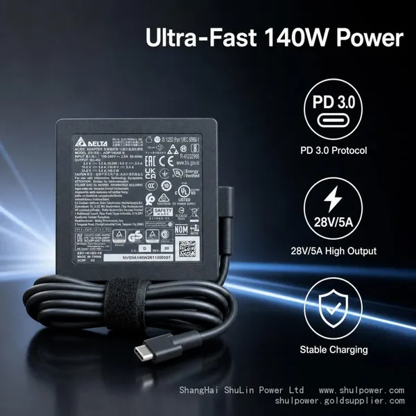 Delta ADP-140AB-B 140W USB-C PD3.0 28V5A Laptop Charger for Gaming Laptops & Nvidia Devices