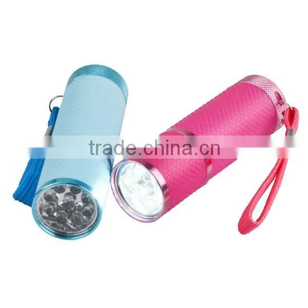 9LEDs Aluminum Glow in the Dark LED Flashlight photo-3
