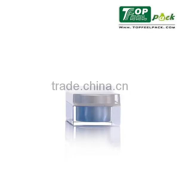High End 15ml/30ml/50ml Square Plastic Cosmetic Cream Jar photo-3