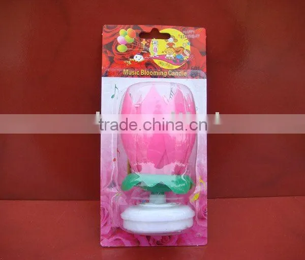Lotus(flower) Birthday Music Candle