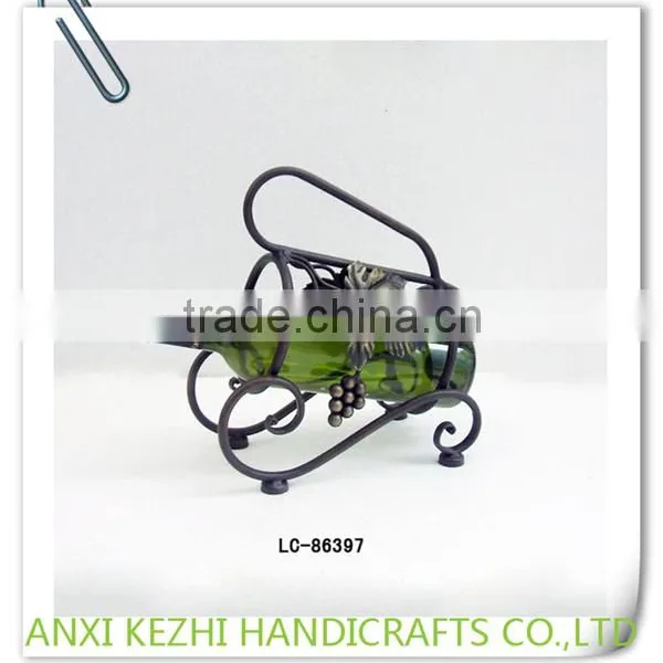 LC-86398 Unique Decorative Single Bottle Shape Wine Holder Wine Rack photo-2